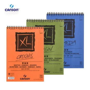 Canson XL Risal Knjige 16K 8K Risanje Papir, Akril, Akvarel Barvne Svinčnike Slikarstvo Tuljavo Knjige
