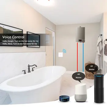 WiFi Smart Stikalo Kotla bojler Smart Življenje Tuya APP Remote Control Amazon Alexa Echo googlova Domača stran Glasovni Nadzor Steklena Plošča