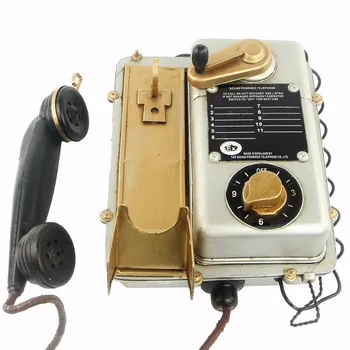Starinsko klasičnih telefonskih model retro vintage kovinske obrti dekoracijo steni visi obrti Ročno