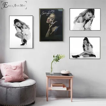 Ariana Grande Portretne Fotografije, Platno Natisnjeni Slikarstvo Stenske Slike Doma Dekor Plakatov In Fotografij Umetnosti Za Dnevna Soba Dekoracijo