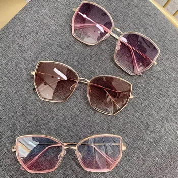 VWKTUUN Kvadratnih sončna Očala Ženske Trendovska sončna Očala Nezakonitih Okvir Očal je UV400 Točk Vintage Sunglass Ogledalo Gradient Odtenki