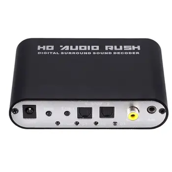 Digital 5.1 EU Audio Dekoder Dolby Dts/Ac-3 Optični, Da 5.1-Kanalni RCA Analogni Pretvornik Zvoka Zvočna kartica Ojačevalnik Pretvornik
