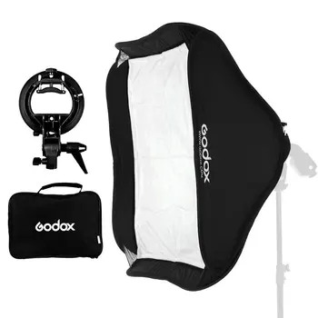 Godox Bliskavice Softbox Kit 80 cm * 80 cm / 60cm*60cm / 40 cm * 40 cm + S, tip Vesa Mount Kit za Bliskavico Speedlite Studio za Fotografiranje
