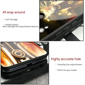 Ohišje za Xiaomi Mi 6x Primeru Steklo Težko Nazaj Naruto Kritje velja za Xiaomi Mi 5 5 6 6x A2 Igrajo Redmi Opomba 5 6 7 k20 pro