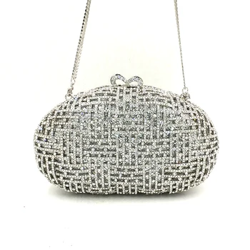 Najnovejši design ženske večer stranka torbice diamanti elegantne torbice luksuzni sklopka poročne svate kristalno majhne torbice vrečko
