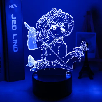 Anime Demon Slayer Obraz Splice Akril Led Nočna Lučka za Otroke Otrok Spalnica Dekor Kul Nočna Kimetsu Ne Yaiba Lučka za Darilo