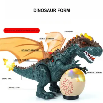 Simulacija Dinozaver Električni Otroci, Ki So Hoja Risanka Dinozaver T-Rex Slika Igrače S Svetlobo, Zvok T-Rex Dinozaver Otroci Igrače Božič Darilo