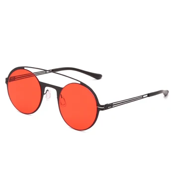 Moda Okrogla sončna Očala Ženske Letnik Metal Punk sončna Očala Moških Luksuzne blagovne Znamke Sunglass UV400 Odtenki Očala oculos de sol