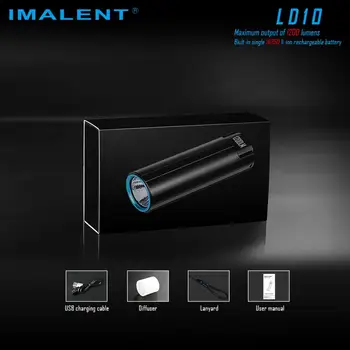 IMALENT LD10 Mini Svetilka Svetilka LED Polnjenje Baklo luči 1200 Lumnov Megnetic Polnjenje 18350 Baterija prinaša dobička Mala