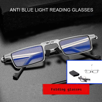 NONOR Zložljiva anti blue-ray Obravnavi Očala Za Ženske Prenosni Ultra-tanek Obravnavi Očala Za Moške Papirja Kozarci, Kovinski Očala