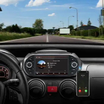DSPPX6 4GB+64GB Android 10.0 Za Fiat Fiorino/Qubo/Citroën Nemo/Peugeot Bipper Avto Radio Stereo 1 Din Predvajalnik, GPS Navi DAB OBD 4G