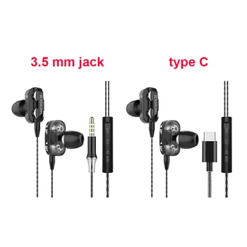 3,5 mm Tip C Žične Slušalke V Uho Čepkov dinamika Bas Gaming Slušalke Za Xiaomi Nasprotnega Oneplus Brsti Fone De Ouvido