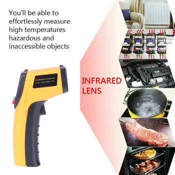 Prenosni Digitalni Infrardeči Termometer brezkontaktno LCD IR GM320 IR Akvarij Lasersko Pištolo Pyrometer Temperature, Termometer, Merilnik