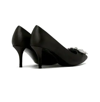 Divje Roza Najnovejši usnje poletnih ženskih čevljev, luksuzni tankih visokih petah ekstremno visokih petah poletnih modnih ženskih čevljev, udobno
