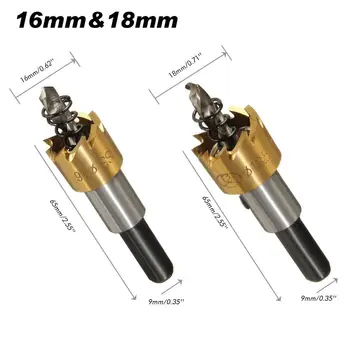 5pcs 16-30mm hitroreznega Jekla Drill Set Meche Rezalnik za Vrtanjem Cilindrične Videl - Zlata