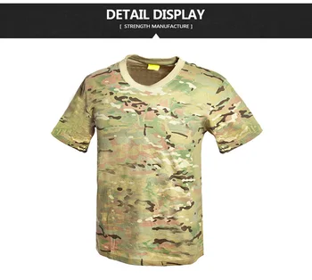 Novo Prikrivanje T-shirt Moški Dihanje Vojske Taktični Boj T Shirt Vojaške Suho Camo Tabor Tees