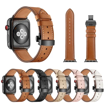 Usnje Zanke traku Za Apple watch band 44/42mm Zapestnica zapestje trak 40/38 mm iwatch serije MP 6 5 4 3 2 1 zamenjajte dodatki
