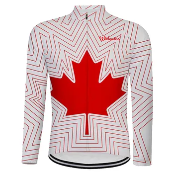 Kanada znamke kolesarski 2019 moški kolesarski dres z dolgimi rokavi Oblačila Kolo kolesarjenje Obrabe Dirke Kolesarska Oblačila Maple Leaf Zastavo 6543