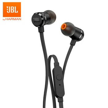 Original JBL T290 3,5 mm Žične Slušalke Stereo Glasba Šport Bas Slušalke 1-Gumb za Daljinsko Prostoročno enoto z Mikrofonom za iPhone Android