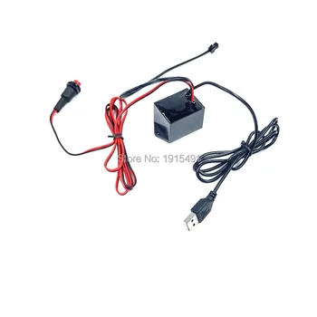 Najnovejši 5V 50M USB EL žice inverter poganja Računalnik ali Mobilno baterija za vožnjo 1-50m EL žice ali EL trakovi