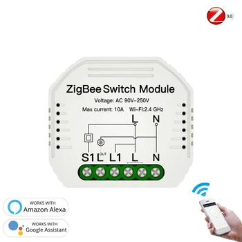 Mini DIY Tuya ZigBee 3.0 Pametna Stikala za Luč Modul Smart Life / Tuya Daljinski upravljalnik Delo Z Alexa googlova Domača stran Pametnega Doma