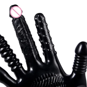 Sex Shop Z Vibriranjem Palm G Spot Stimulacijo Ščegetavčka Dildo Prst Rokavice Vibrator Sex Igrače Za Odrasle Ženske Nekaj Odraslih Izdelki