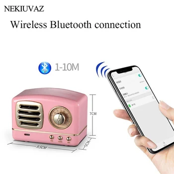 Bluetooth Zvočnik Zmogljiv Prenosni Brezžični Zvočnik Za Xiaomi Glasbe Mini Retro Zvočniki Stolpec Za PC Računalnik HI-fi Predvajalnik