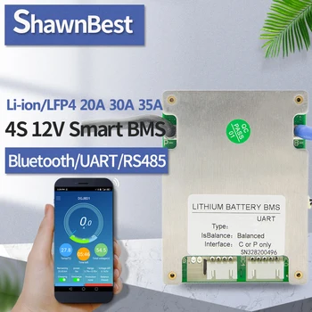 Bms 4s z bilanco 18650 sončne baterije 20a 30a 35a smart pcm 12v LPF4/Li-ionska Litij Baterija Protection Board