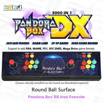 Pandora Polje DX 3000 v 1 arkadna igra, železne konzole retro igre na srečo igralne palice krmilnik podporo FBA MAME PS1 igro 3D Mortal Kombat