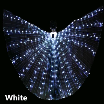 Odraslih LED ples s krili metulja svetlobna ples rekviziti barva fluorescentno show ples trebuh plašč krila s palicami
