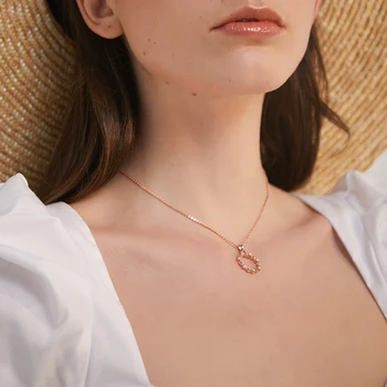 Nakit v Evropi in zda modno osebnost krog pentangle star obesek vratu verige ins dekleta ogrlica ženski coll