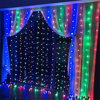 LED Ledenica Niz Luči Božič Pravljica Zavesa Svetlobe Garland Festival svate Novo Leto Doma Notranjo Dekorativne Luči