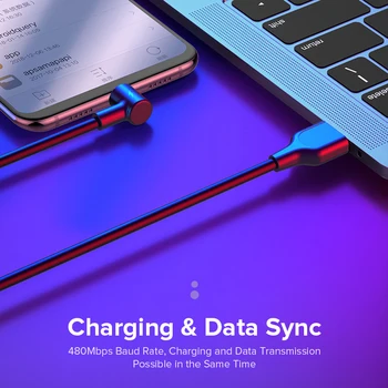 5A USB Tip C Kabel za 90 Stopinj Komolec Design Hitro Polnjenje Za Samsung Huawei xiaomi Tip-C Polnjenje Žice USB C Hitri Kabel Polnilnika