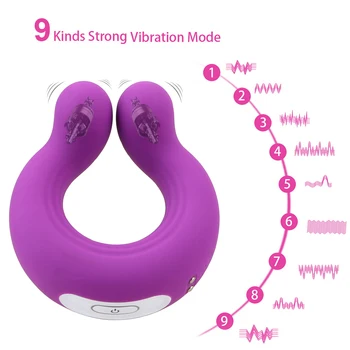 IKOKY Petelin Obroč Vibrator 9 Hitrosti Penis prstan Massager Vibrator Penis Stimulacijo Klitorisa Sex Igrače za Človeka Klitoris Stimulator