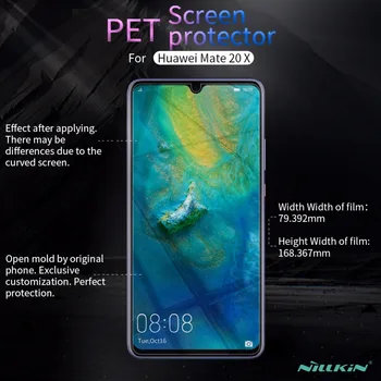 Huawei Mate 20 X Screen Protector NILLKIN Pregleden Super Clear /Mat Mehka PET Zaščitno folijo Za Huawei Mate 20X