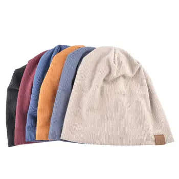Jeseni barva beanies za moške Hip hop skp dvojno plast Turban klobuk ženske zimske bonnet Unisex prostem smučanju kape 6 barv