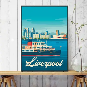 Liverpool Potovanja Umetniško Platno Poster Tiskanje Doma Stenski Dekor Slikarstvo