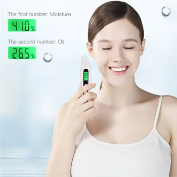 LCD Zaslon Digitalna Kože Vlage Meter Vode Tester za Odkrivanje Vlage Vsebnosti Olja Analyzer Monitor Bio-Senzor, Detektor Tester