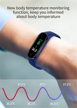 2020 Smart Bluetooth Zapestnica Pametno Gledati Moški Ženske Fitnes Tracker Telesne Temperature Test Ure Nepremočljiva Zdravje Smartband
