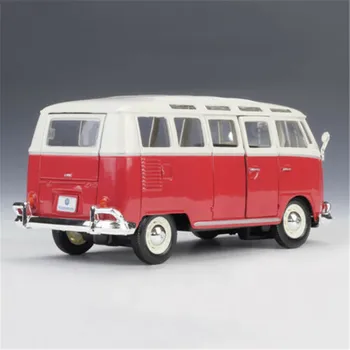 1:25 Volkswagen 1960 Van Samba Bus Kovinski Luksuznih Vozil Diecast Potegnite Nazaj Avtomobile Model Igrača Zbirka Božič Darilo