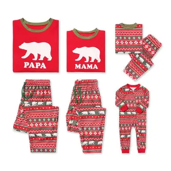 10 BARV Božič Družinski Set Jumpsuit Pižame, Oblačila Božič Družinski Pižamo More Oblačila Družino Ujemanje Oblačila