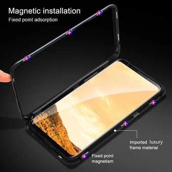 BUYFUN Magnetni Flip Primeru Za Samsung Galaxy A50 Primeru Hrbtni Pokrovček Kaljeno Steklo Zaščitno Funda Coque Na Za Galaxy 50A