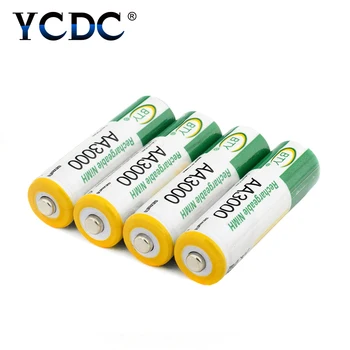 YCDC Visoka Zmogljivost AA 3000mah 1,2 V Ni-mh Polnilne Baterije LR6 HR6 družbe kaa, MN1500 Bty AM3 Zamenjavo Baterije Z Box Primeru
