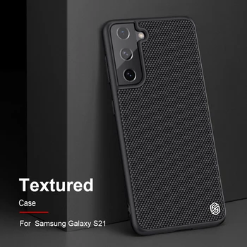 Za Samsung Galaxy S21case NILLKIN Teksturirane Najlon Vlakna Trajno Non-slip Tanke & Light Zadnji Pokrovček Za Samsung S21 plus S21 Ultra