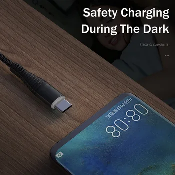 3PCS Tip C USB Kabel za Samsung Xiaomi Huawei Polnilnik Tipa C USB Kabli Podatkovni Kabel Sinhronizacija Hitro Polnjenje Telefon Kabel USB C Žice
