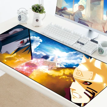 Anime Naruto Velike Gaming Mouse Pad Hitrost Gume Zaklepanje Rob XL Miško Mat za Prenosni Računalnik Igralec na Tipkovnici Desk Pad Mousepad