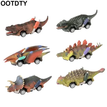 6 Kos Potegnite Nazaj Dinozaver Avtomobili, Igrače, 6 Pack Dinozaver Roadster Pogodbenice Prednost Igre Dino Naključno barvo