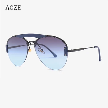 AOZE2020 modna unisex letalstva pilot style dvojno beamsunglasses letnik gradient oblikovanje blagovne znamke sončna očala sončna očala sunglasse