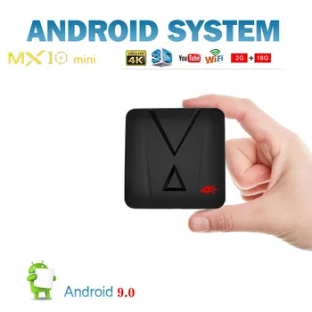 MX10 mini Android TV box Android 9.0 2GB DDR3 16 GB eMMC Quad Core 4K HDR 2,4 GHz WIFI USB 3.0 Smart Set Top Box PK X96 MINI