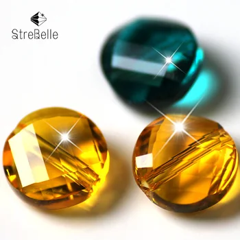 StreBelle AAA24 Kristalno Steklo Svoboden Gumb Nakit, Izdelava Biseri 8 mm 100 kozarcev na debelo